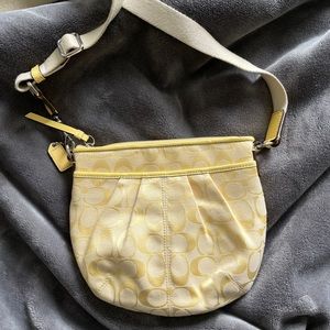 Coach Signature Yellow crossbody bag